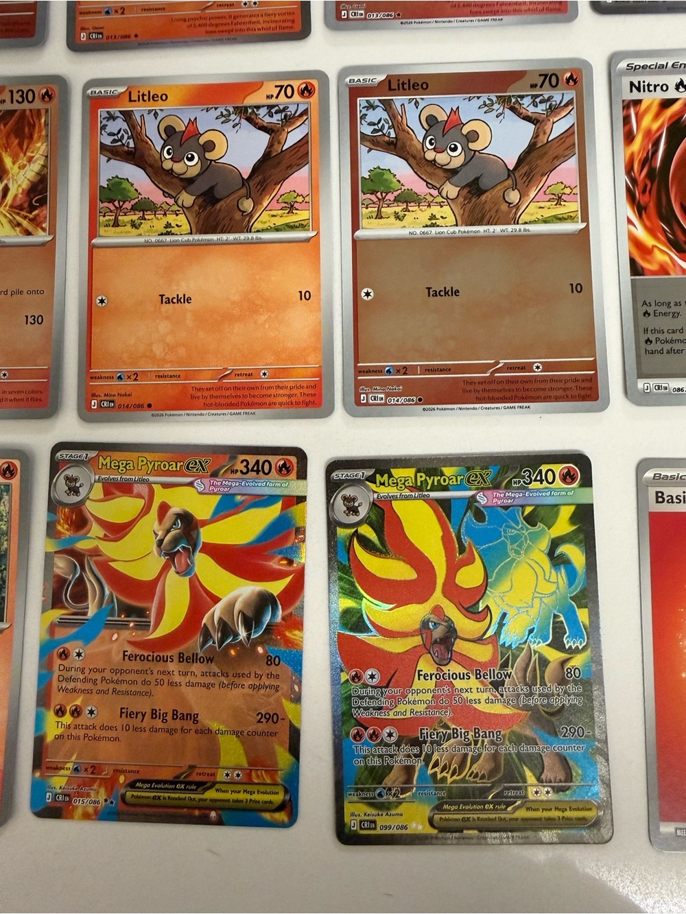 Pokemon Chaos Rising Fire Type Card Lot - Picture 5 of 6